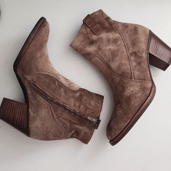 $400 Paul Green Jax Bootie Earth Suede Women's Size 7.5 - Picture 3 of 6